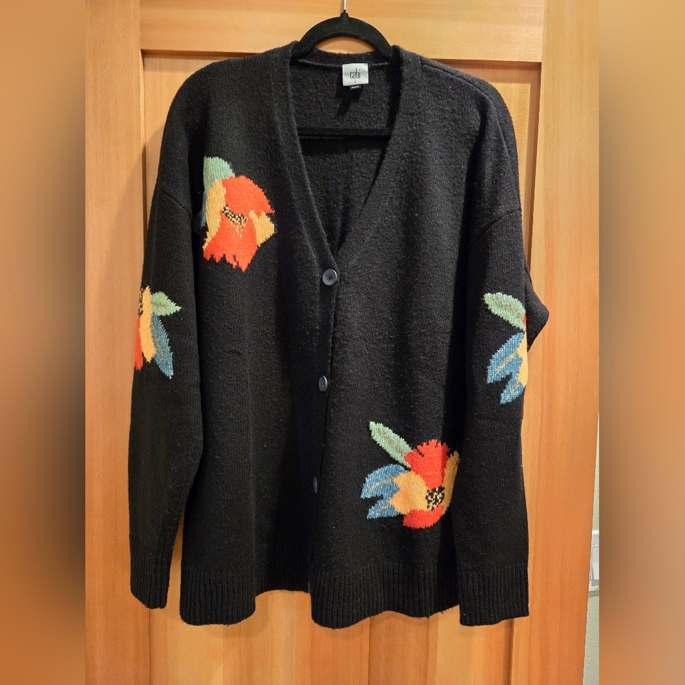 CAbi Coming Up Roses Cardigan Size: L
